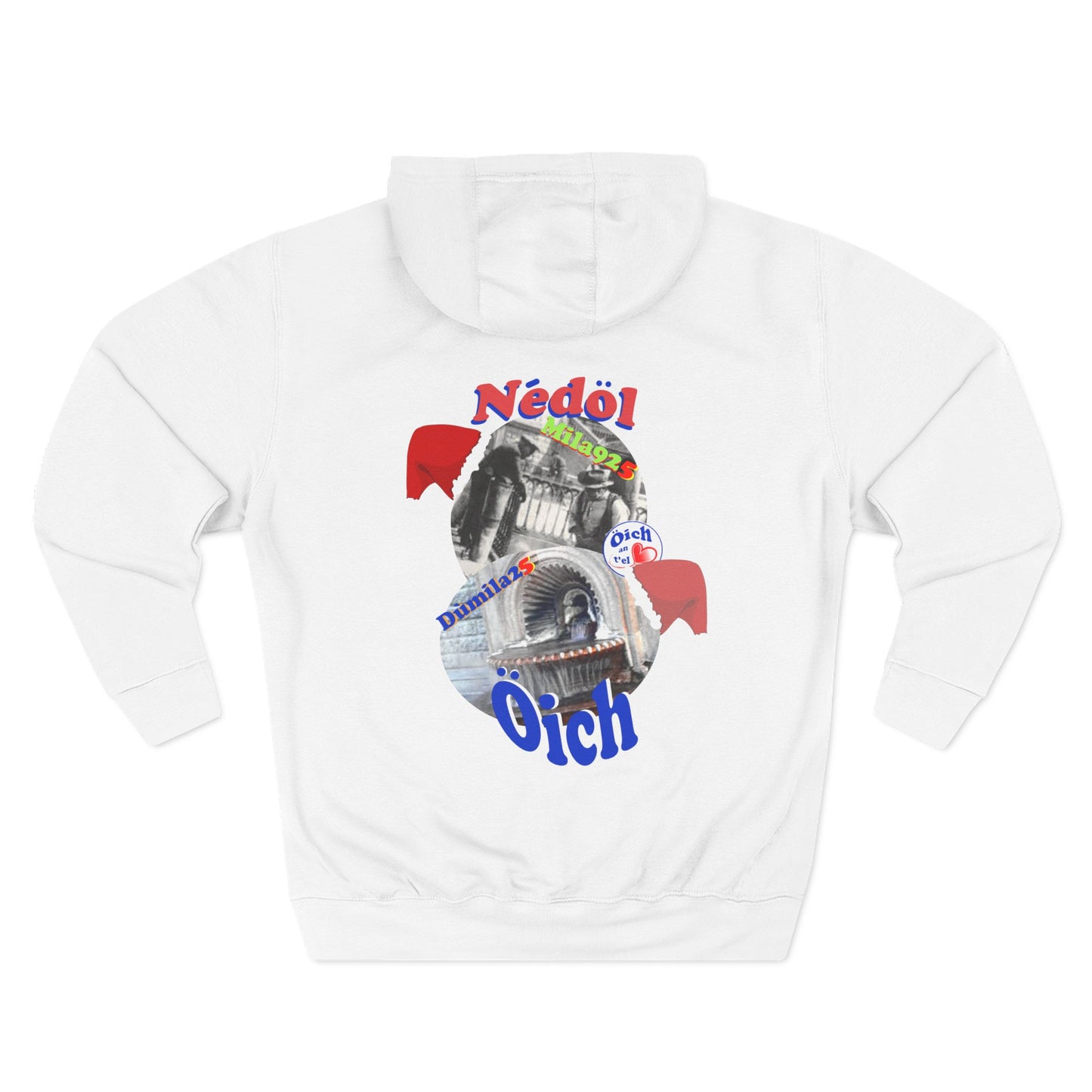 Nedol Oich' Retro Felpa con Cappuccio in Pile